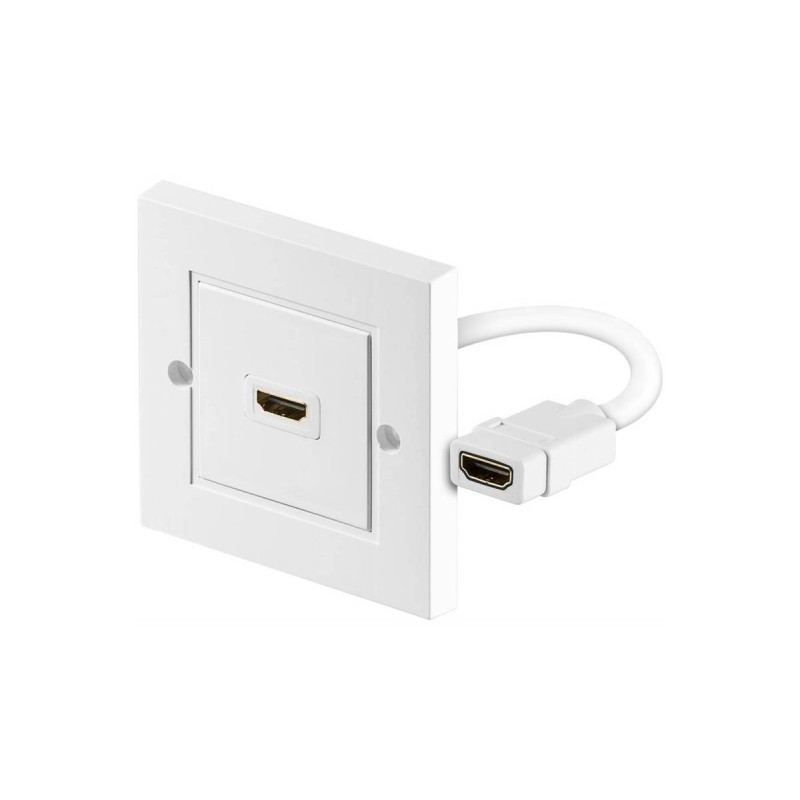 goobay HDMI vægplade Hvid goobay HDMI vægplade Hvid